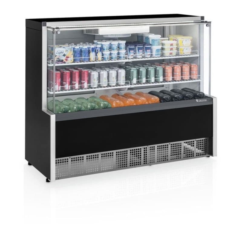 VITRINA REFRIGERADA AR FORZADO AURORA 1,40M-NEGRO GPFA-140R