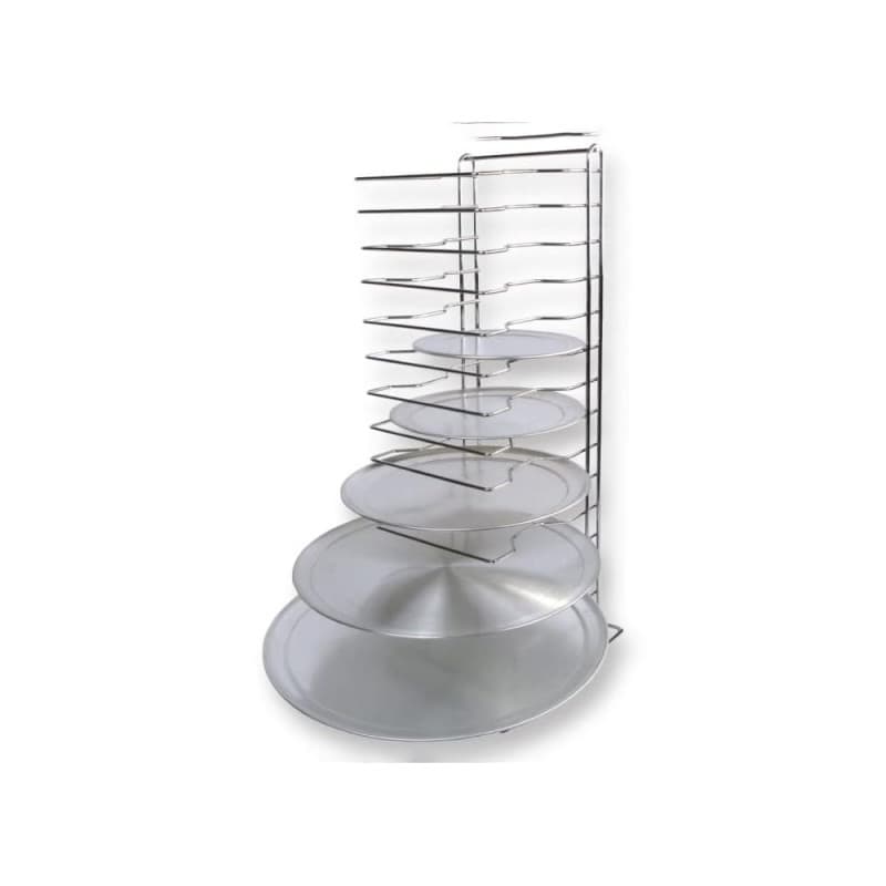SOPORTE CROMADO PARA FORMA DE PIZZA
