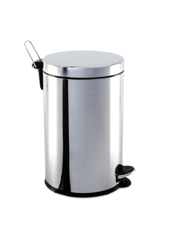 BASURERO C/PEDAL Y BALDE SPIN 12L-INOX